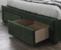 Halmar łóżko MODENA 3 z szufladami 160x200 tapicerowane ciemny zielony velvet z zagłówkiem ze stelażem Halmar łóżko MODENA 3 z szufladami 160x200 tapicerowane ciemny zielony velvet z zagłówkiem ze stelażem