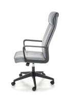 Halmar PIETRO fotel obrotowy, popielaty - szare krzesło biurowe do biurka, pracowni, gabinetu, TILT
