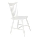 Intesi Krzesło Gant białe drewno kauczukowe wygodne i stabilne do jadalni salonu recepcji czy restauracji