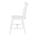 Intesi Krzesło Gant białe drewno kauczukowe wygodne i stabilne do jadalni salonu recepcji czy restauracji