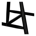 Intesi Krzesło Wopy czarne drewno kauczukowe malowane wygodne i stabilne do domu lokalu recepcji