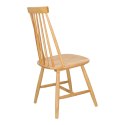Intesi Krzesło Wopy naturalny drewno kauczukowe lakierowane trwałe i stabilne do domu lokalu recepcji