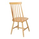 Intesi Krzesło Wopy naturalny drewno kauczukowe lakierowane trwałe i stabilne do domu lokalu recepcji