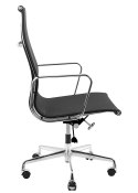 King Home Fotel biurowy AERON PREMIUM chrom aluminium - przepuszczająca powietrze siatka czarny fotel obrotowy z funkcją bujania