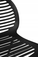 King Home Krzesło SUNNY czarne - polipropylen krzesło do jadalni, konferencyjne z możliwością sztaplowania
