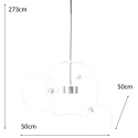 King Home Lampa wisząca CAPRI 4 złota - LED anodowane aluminium klosze kuliste szkło transparentny przypomina bańki mydlane King Home Lampa wisząca CAPRI 4 złota - LED anodowane aluminium klosze kuliste szkło transparentny przypomina bańki mydlane