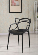 MODESTO nowoczesne krzesło HILO czarne - polipropylen wytrzymałe i wygodne