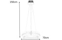 MOOSEE lampa wisząca SATURNUS 70 złota - LED szkło kryształowe klasa K5 konstrukcja stal szczotkowana MOOSEE lampa wisząca SATURNUS 70 złota - LED szkło kryształowe klasa K5 konstrukcja stal szczotkowana