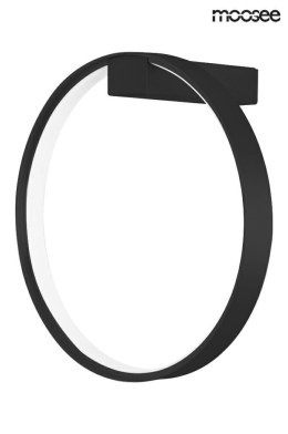 Moosee MOOSEE Kinkiet lampa ścienna LED CIRCLE WALL czarna aluminium osłona z akrylu klosz w kształcie okręgu