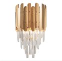 Moosee MOOSEE Kinkiet lampa ścienna MAJESTIC złota stal E14 kryształowe sople nachodzące na siebie rozpraszają światło Moosee MOOSEE Kinkiet lampa ścienna MAJESTIC złota stal E14 kryształowe sople nachodzące na siebie rozpraszają światło