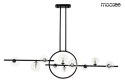 MOOSEE lampa wisząca ALURE LINE TWIN 120 czarna metalowa LED + 10xG9 połączenie szklanych kloszy 10xG9 i świecącej obręczy LED MOOSEE lampa wisząca ALURE LINE TWIN 120 czarna metalowa LED + 10xG9 połączenie szklanych kloszy 10xG9 i świecącej obręczy LED