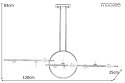 MOOSEE lampa wisząca ALURE LINE TWIN 120 czarna metalowa LED + 10xG9 połączenie szklanych kloszy 10xG9 i świecącej obręczy LED MOOSEE lampa wisząca ALURE LINE TWIN 120 czarna metalowa LED + 10xG9 połączenie szklanych kloszy 10xG9 i świecącej obręczy LED