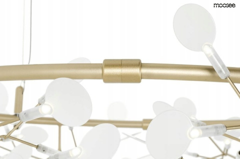 MOOSEE lampa wisząca LED FLORA 80 złota stal szczotkowana inspirowana roślinnością gałązki zakończone ledowym źródłem światła MOOSEE lampa wisząca LED FLORA 80 złota stal szczotkowana inspirowana roślinnością gałązki zakończone ledowym źródłem światła