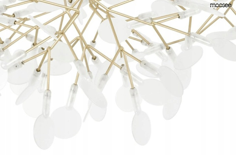 MOOSEE lampa wisząca LED FLORA 80 złota stal szczotkowana inspirowana roślinnością gałązki zakończone ledowym źródłem światła MOOSEE lampa wisząca LED FLORA 80 złota stal szczotkowana inspirowana roślinnością gałązki zakończone ledowym źródłem światła