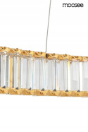 Moosee MOOSEE lampa wisząca LED LIBERTY 100 złota metal szkło kryształowe przezroczyste