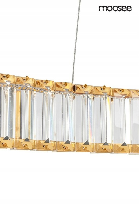 Moosee MOOSEE lampa wisząca LED LIBERTY TRIPLES złota szkło kryształowe transparentny Moosee MOOSEE lampa wisząca LED LIBERTY TRIPLES złota szkło kryształowe transparentny