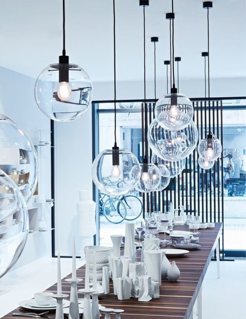 Moosee MOOSEE lampa wisząca SANDRA 30 czarna metal klosz w kształcie kuli wyykonano ze szkła transparentnego E27 Moosee MOOSEE lampa wisząca SANDRA 30 czarna metal klosz w kształcie kuli wyykonano ze szkła transparentnego E27