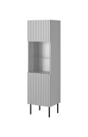 HALMAR witryna ASENSIO W-1 jasny popiel płyta meblowa laminowana nogi: czarny metal HALMAR witryna ASENSIO W-1 jasny popiel płyta meblowa laminowana nogi: czarny metal