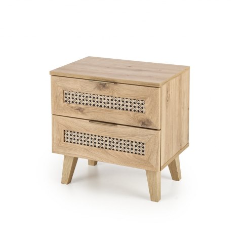 SZAFKA NOCNA Z SZUFLADAMI BORNEO SN-1 dąb artisan/czarny HALMAR PŁYTA LAMINOWANA DO POKOJU DO SYPIALNI SZAFKA NOCNA Z SZUFLADAMI BORNEO SN-1 dąb artisan/czarny HALMAR PŁYTA LAMINOWANA DO POKOJU DO SYPIALNI