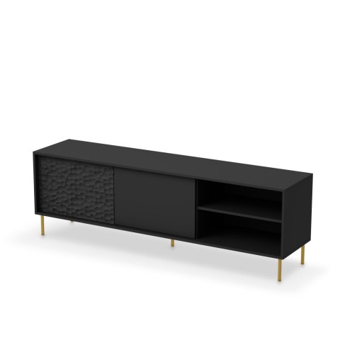 STOLIK RTV BULLET RTV-1 180 cm PŁYTA LAMINOWANA czarny, nogi: METAL ZŁOTY HALMAR STOLIK RTV BULLET RTV-1 180 cm PŁYTA LAMINOWANA czarny, nogi: METAL ZŁOTY HALMAR
