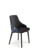 Halmar ENDO krzesło czarny / tap: BLUVEL 19 (czarny), materiał: drewno lite - bukowe / tkanina velvet Halmar ENDO krzesło czarny / tap: BLUVEL 19 (czarny), materiał: drewno lite - bukowe / tkanina velvet