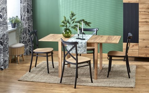 HALMAR stół GRACJAN rozkładany 80-160x80 kolor dąb craft blat płyta laminowana obrzeża ABS nogi MDF laminowany HALMAR stół GRACJAN rozkładany 80-160x80 kolor dąb craft blat płyta laminowana obrzeża ABS nogi MDF laminowany