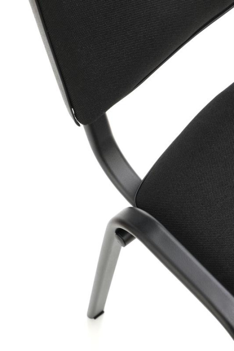 Halmar ISO krzesło, czarny, OBAN EF019 krzesło konferencyjne sztaplowanie materiał: stal lakierowana proszkowo / tkanina Halmar ISO krzesło, czarny, OBAN EF019 krzesło konferencyjne sztaplowanie materiał: stal lakierowana proszkowo / tkanina