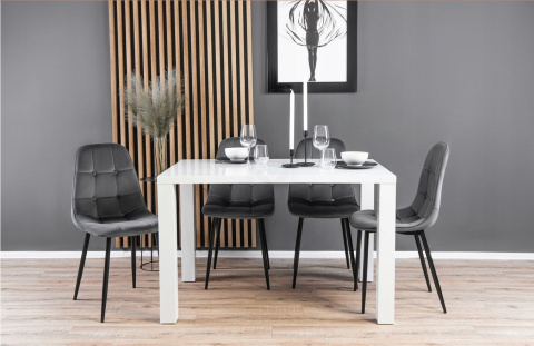 Halmar K417 krzesło popielaty tkanina - velvet / stal malowana proszkowo Halmar K417 krzesło popielaty tkanina - velvet / stal malowana proszkowo