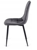 Halmar K417 krzesło popielaty tkanina - velvet / stal malowana proszkowo