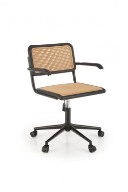 Halmar INCAS fotel obrotowy do biurka gabinetowy brązowy / czarny, tworzywo
