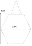 Intesi Lustro Hexa Gold L geometryczna metalowa rama w kolorze złota praktyczny dodatek do wnętrza będący jednocześnie ozdobą