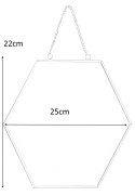 Intesi Lustro Hexa Gold M geometryczna metalowa rama w kolorze złota praktyczny dodatek do wnętrza będący jednocześnie ozdobą Intesi Lustro Hexa Gold M geometryczna metalowa rama w kolorze złota praktyczny dodatek do wnętrza będący jednocześnie ozdobą