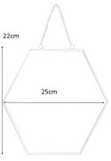 Intesi Lustro Hexa Gold M geometryczna metalowa rama w kolorze złota praktyczny dodatek do wnętrza będący jednocześnie ozdobą