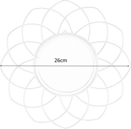 Intesi Lustro Intesi Flowe wiszące złote rama metalowa przypominająca kwiatek lustro jednocześnie sprawdzi się jako dekoracja