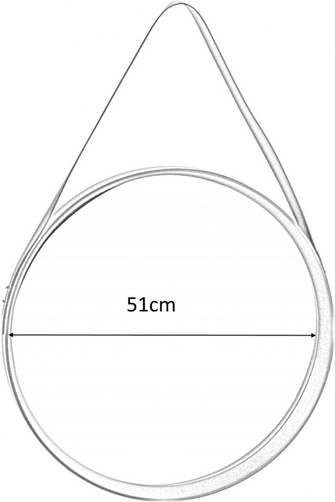 Intesi Lustro Mousse wiszące czarne tworzywo 51 cm okrągłe na pasku z ekoskóry do zawieszenia do łazienki przedpokoju czy salonu Intesi Lustro Mousse wiszące czarne tworzywo 51 cm okrągłe na pasku z ekoskóry do zawieszenia do łazienki przedpokoju czy salonu