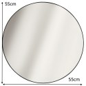Intesi Lustro okrągłe klasyczne Navira rama czarna 55cm elegancki i funkcjonalny dodatek do jadalni salonu czy przedpokoju Intesi Lustro okrągłe klasyczne Navira rama czarna 55cm elegancki i funkcjonalny dodatek do jadalni salonu czy przedpokoju