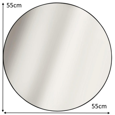 Intesi Lustro okrągłe klasyczne Navira rama czarna 55cm elegancki i funkcjonalny dodatek do jadalni salonu czy przedpokoju Intesi Lustro okrągłe klasyczne Navira rama czarna 55cm elegancki i funkcjonalny dodatek do jadalni salonu czy przedpokoju