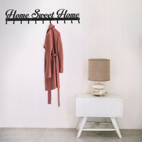Intesi Wieszak Sweet Home ścienny czarny metal malowany proszkowo nowoczesny i funkcjonalny będzie równocześnie ozdobą Intesi Wieszak Sweet Home ścienny czarny metal malowany proszkowo nowoczesny i funkcjonalny będzie równocześnie ozdobą