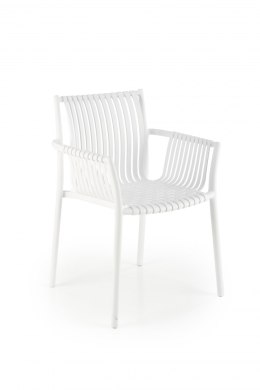 Halmar K492 krzesło biały materiał tworzywo, możliwość sztaplowania
