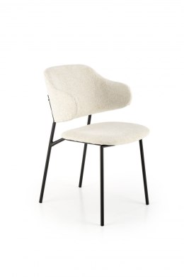 Halmar K497 krzesło kremowy, materiał: tkanina / stal malowana proszkowo,