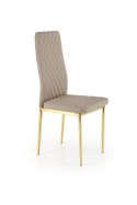 K501 krzesło cappuccino, materiał: ekoskóra / stal chromowana