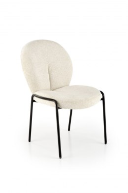 Halmar K507 krzesło kremowy, materiał: tkanina / stal malowana proszkowo