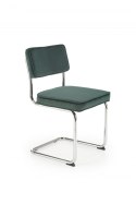 Halmar K510 krzesło ciemny zielony, materiał: tkanina - velvet / stal chromowana Halmar K510 krzesło ciemny zielony, materiał: tkanina - velvet / stal chromowana