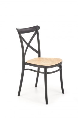 Halmar K512 krzesło czarny / brązowy, materiał: polipropylen, można sztapolować