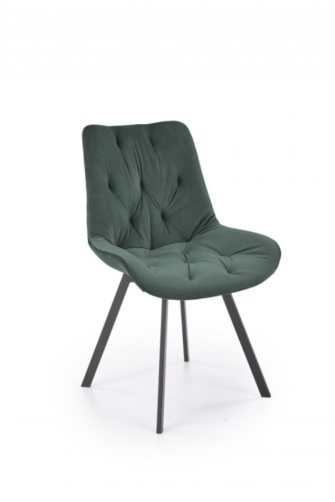 Halmar K519 krzesło ciemny zielony, funkcja obracania, tkanina - velvet / stal malowana proszkowo Halmar K519 krzesło ciemny zielony, funkcja obracania, tkanina - velvet / stal malowana proszkowo