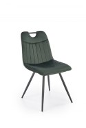 Halmar K521 krzesło ciemny zielony, tkanina - velvet / stal malowana proszkowo Halmar K521 krzesło ciemny zielony, tkanina - velvet / stal malowana proszkowo