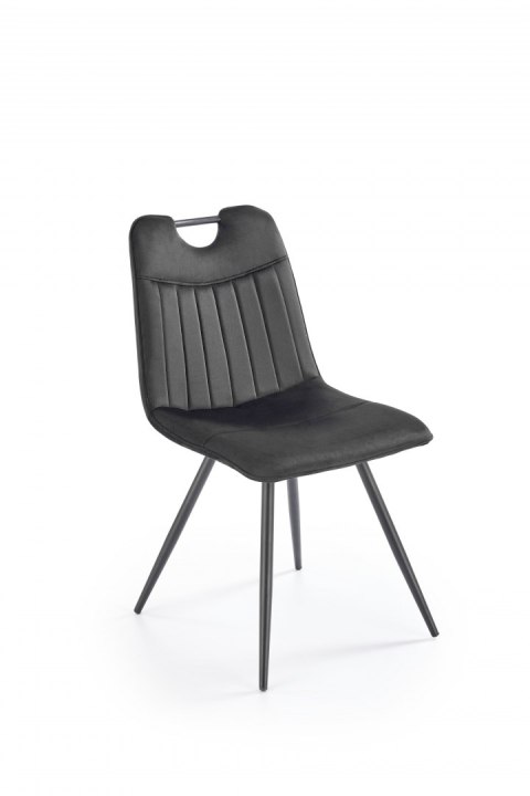 Halmar K521 krzesło czarny, tkanina - velvet / stal malowana proszkowo Halmar K521 krzesło czarny, tkanina - velvet / stal malowana proszkowo