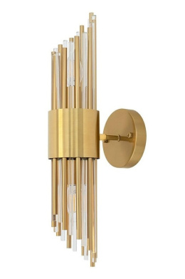 King Home Kinkiet Lampa ścienna AMADEO złota metal klosze kryształowe E14 nowoczesna i elegancka