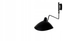 King Home Kinkiet Lampa ścienna RAVEN WALL UP czarny satyna klosz ręcznie formowany E27