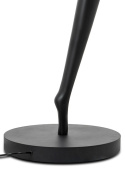 King Home Lampa podłogowa HUMAN BALLERINA czarna włókno szklane stal aluminium klosz szklany biały E27 King Home Lampa podłogowa HUMAN BALLERINA czarna włókno szklane stal aluminium klosz szklany biały E27
